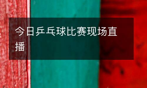 今日乒乓球比賽現場直播