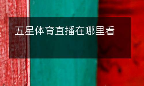 五星體育直播在哪里看